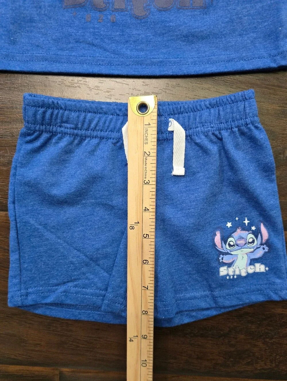 NWT Disney Stitch Boys Blue 2 Piece Short Shirt Set 6-9M